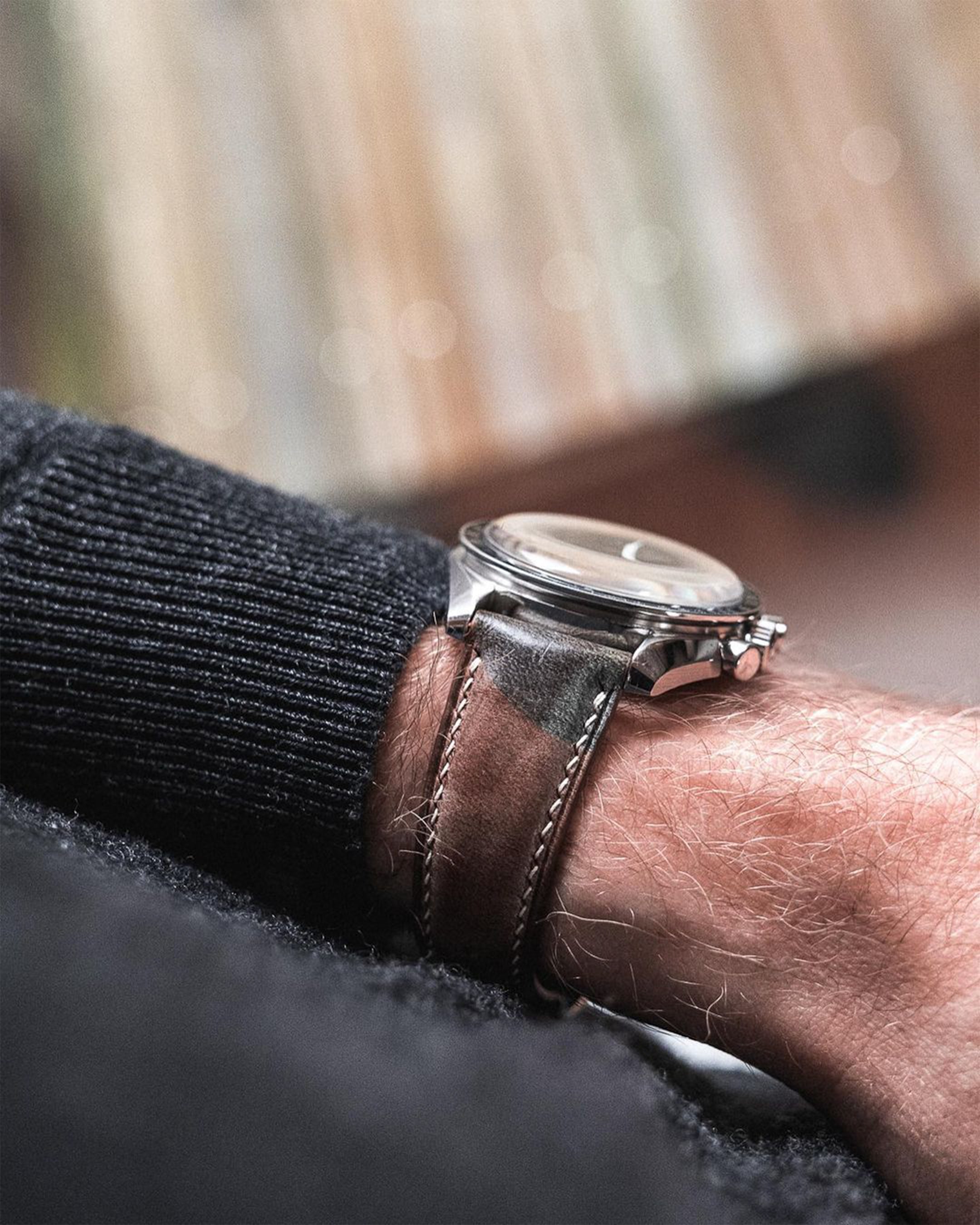 "Plateau" Watch Strap in Ghost Camo // Chocolate
