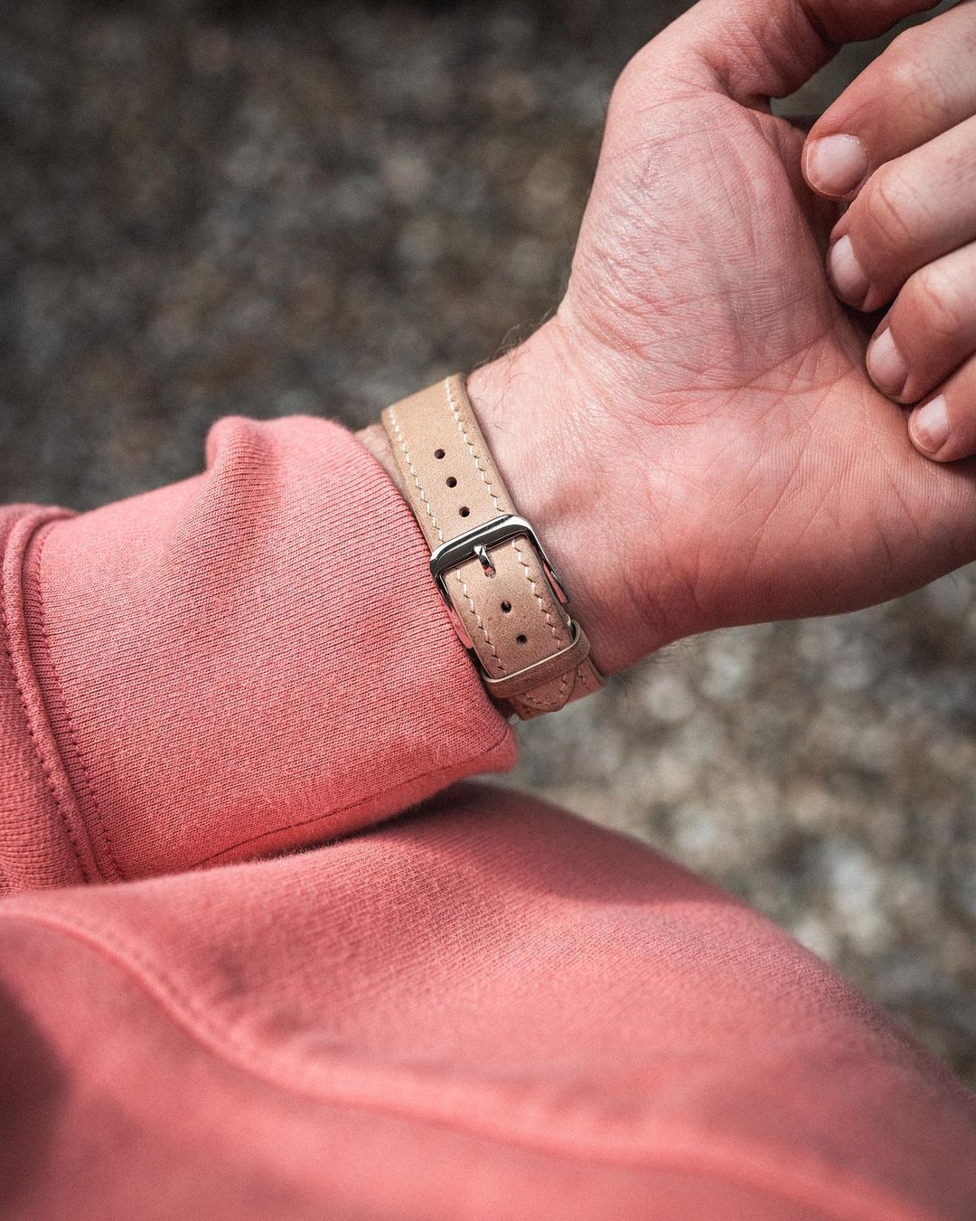 "Lagoon" Watch Strap in Nubuck // Cream