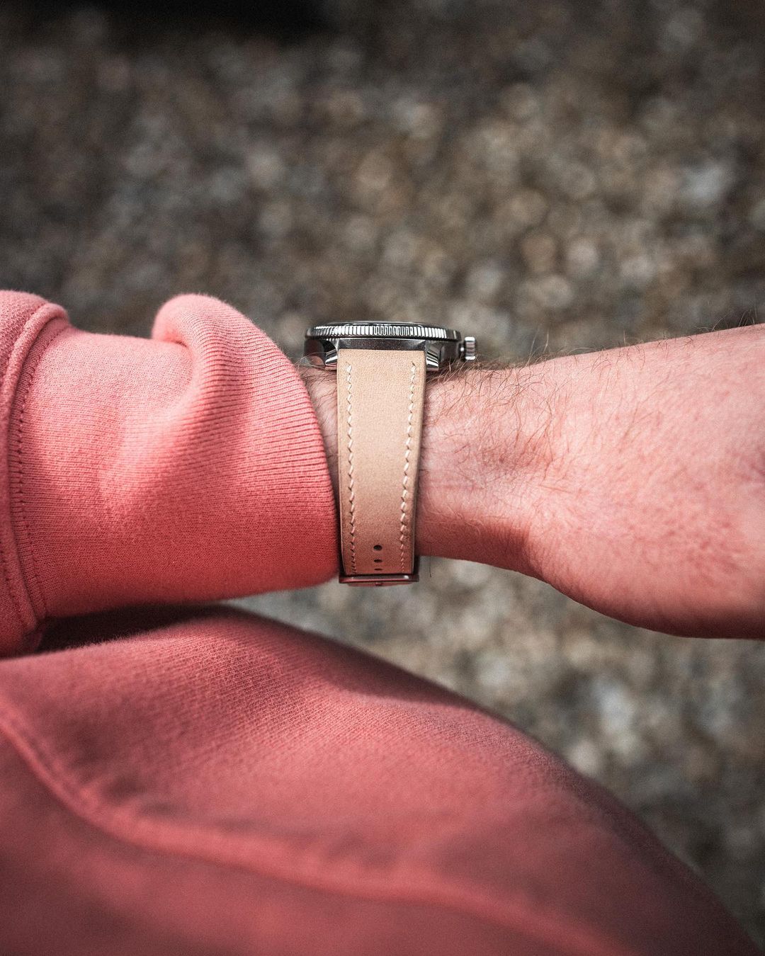 "Lagoon" Watch Strap in Nubuck // Cream
