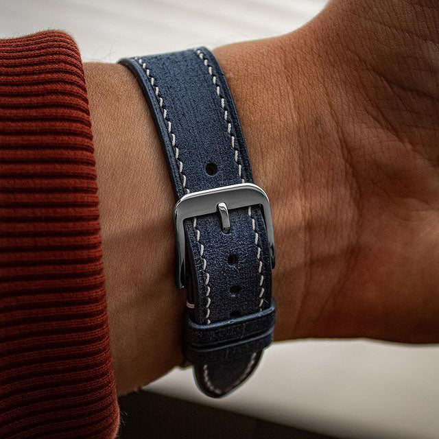 "Lagoon" Watch Strap in Babele // Denim