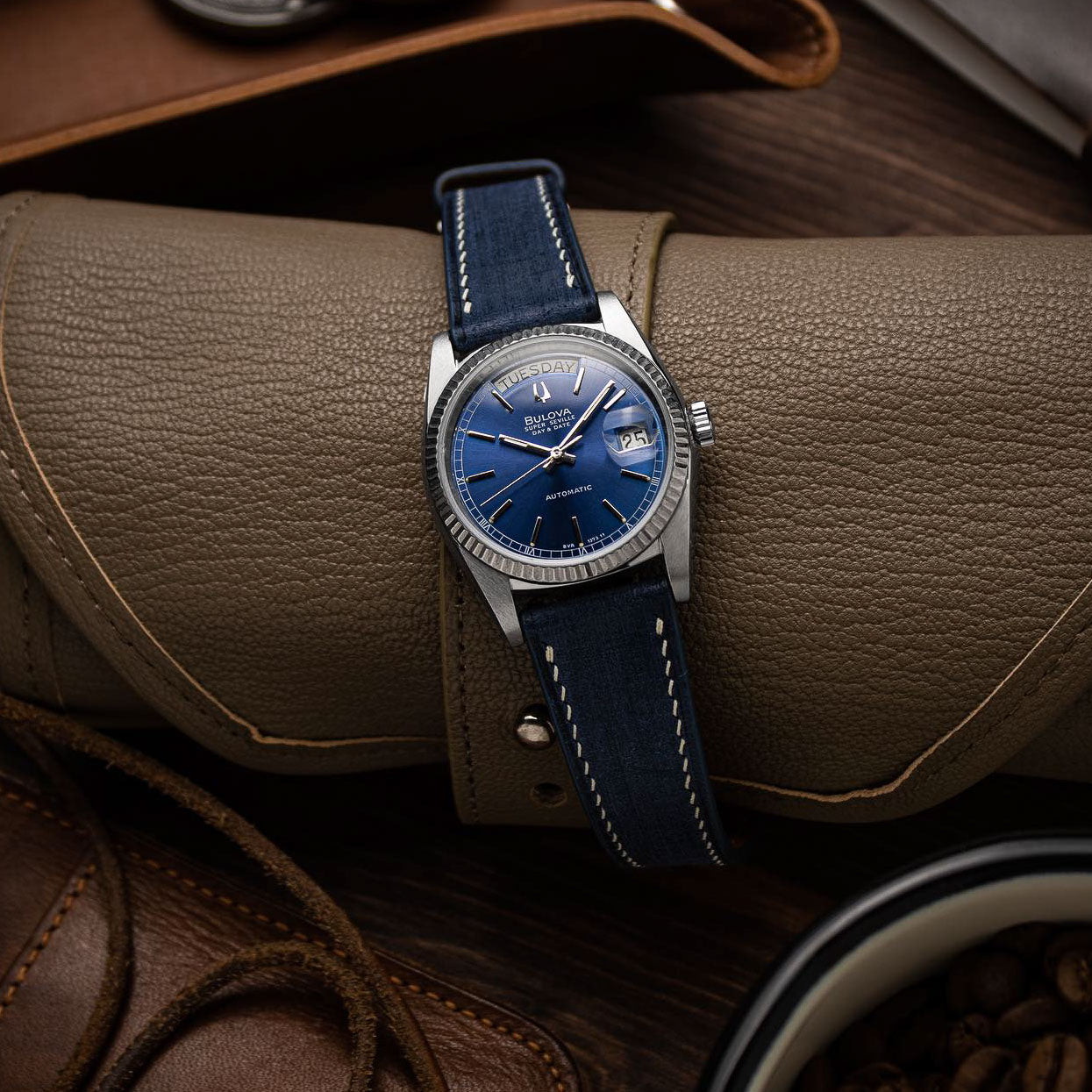 "Lagoon" Watch Strap in Babele // Denim