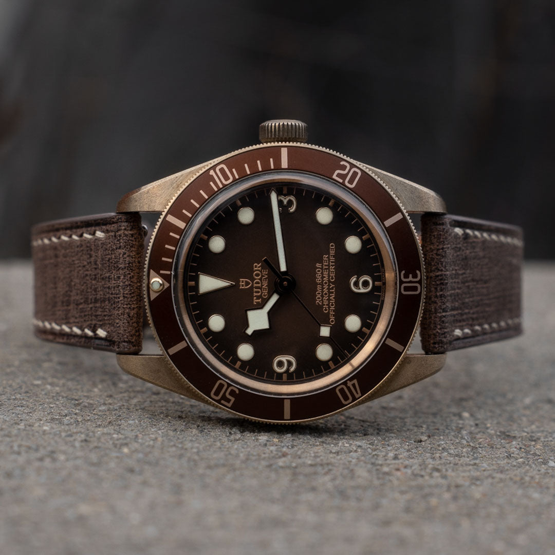 "Lagoon" Watch Strap in Babele // Walnut