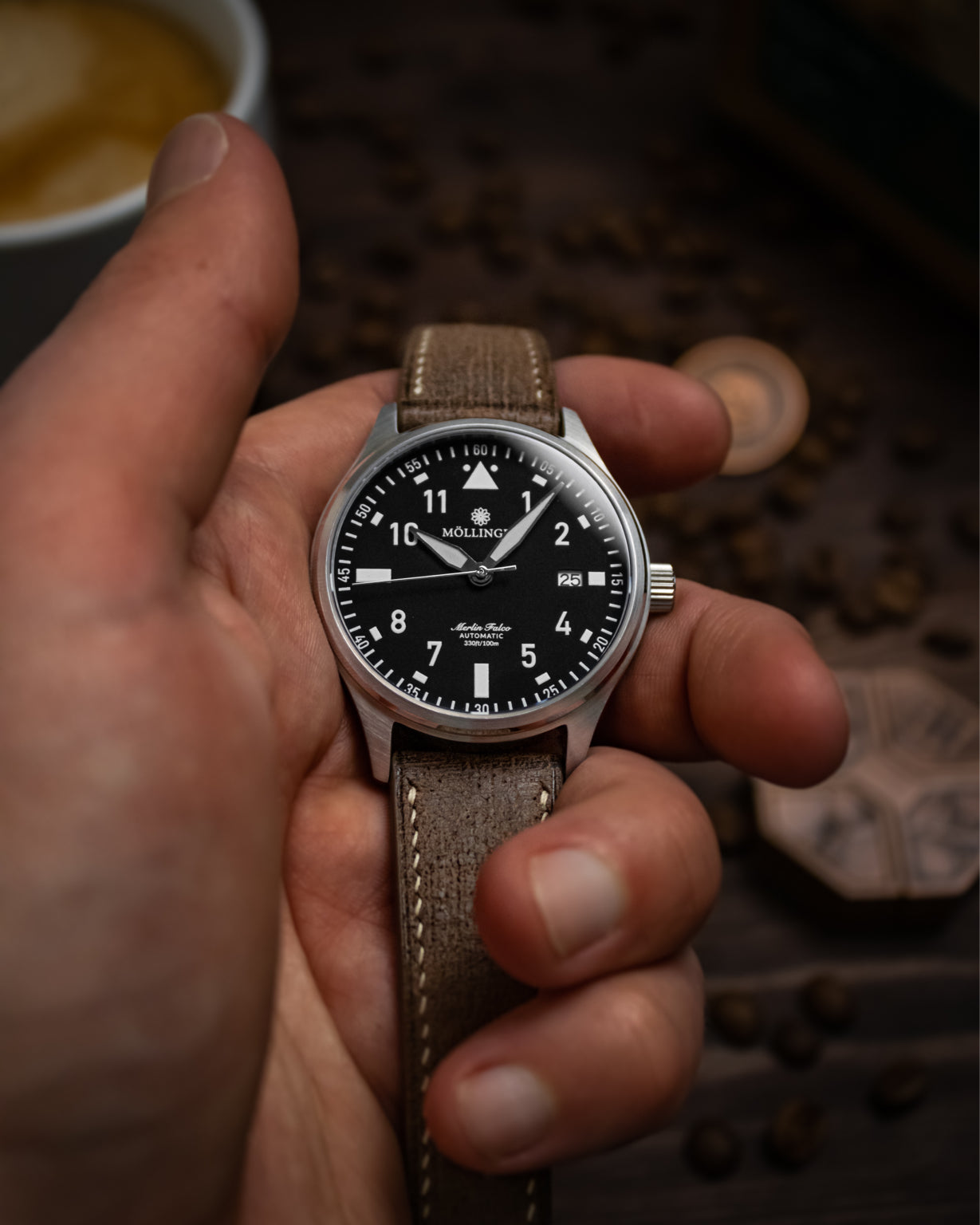 "Lagoon" Watch Strap in Babele // Walnut