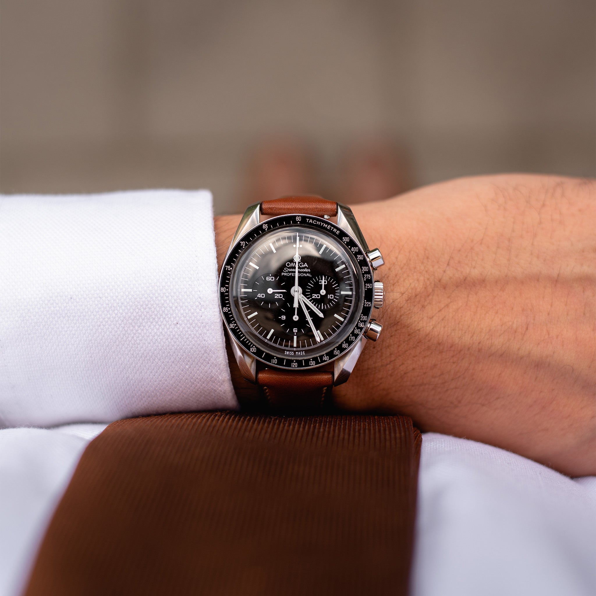 "Plateau" Watch Strap in Barenia // Gold