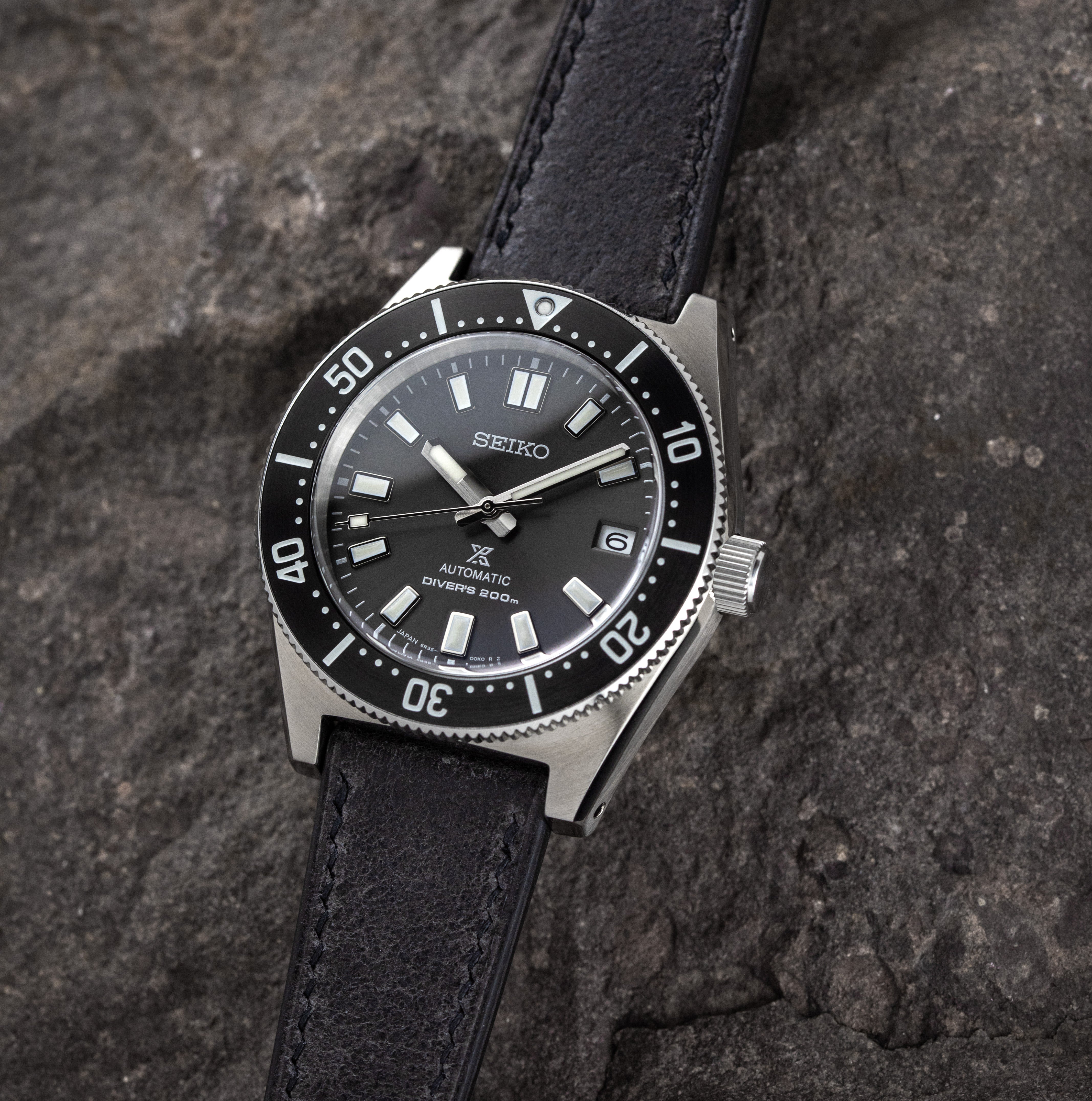 "Lagoon" Watch Strap in Crazy Cow // Burnt Wood