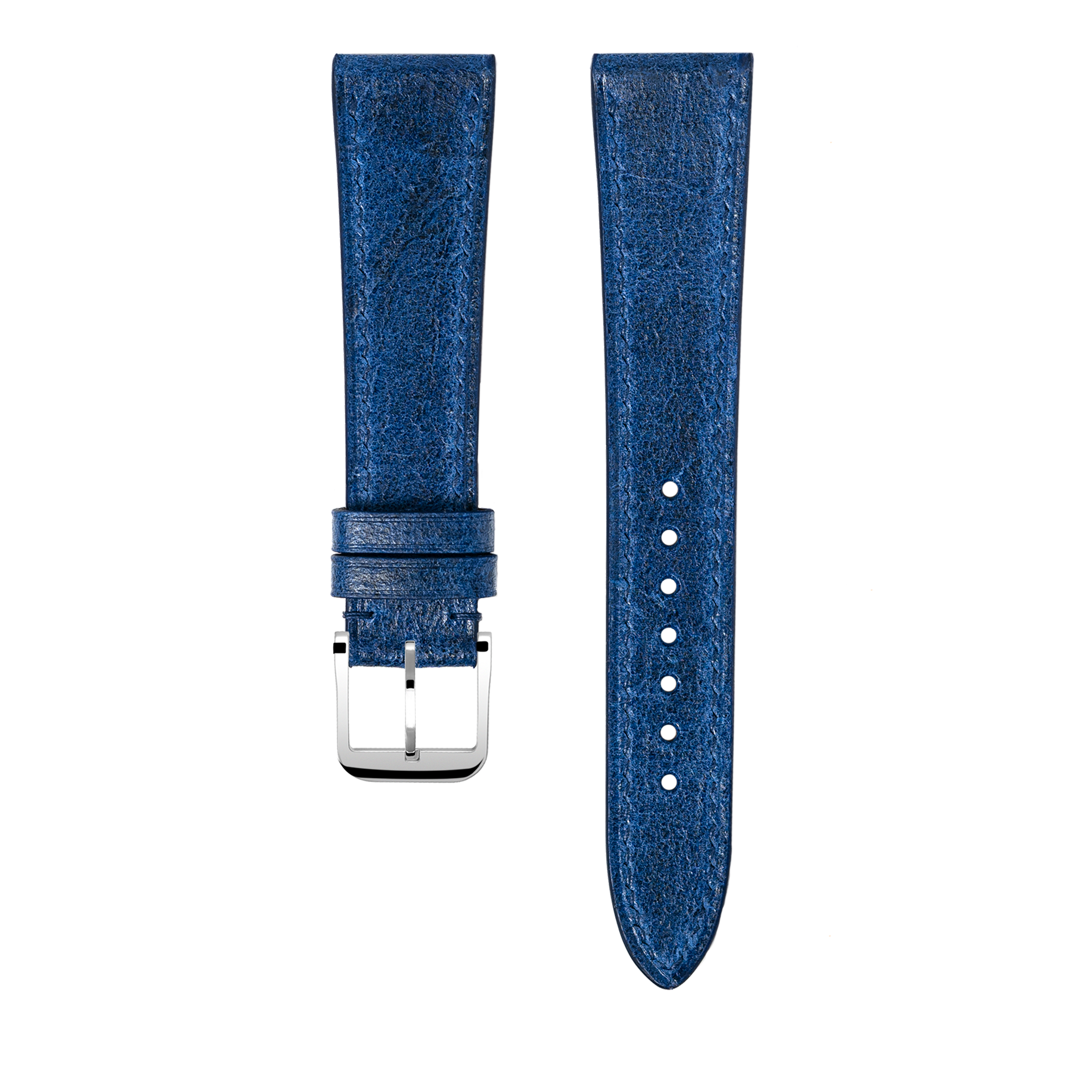 "Lagoon" Watch Strap in Crazy Cow // Classic Blue