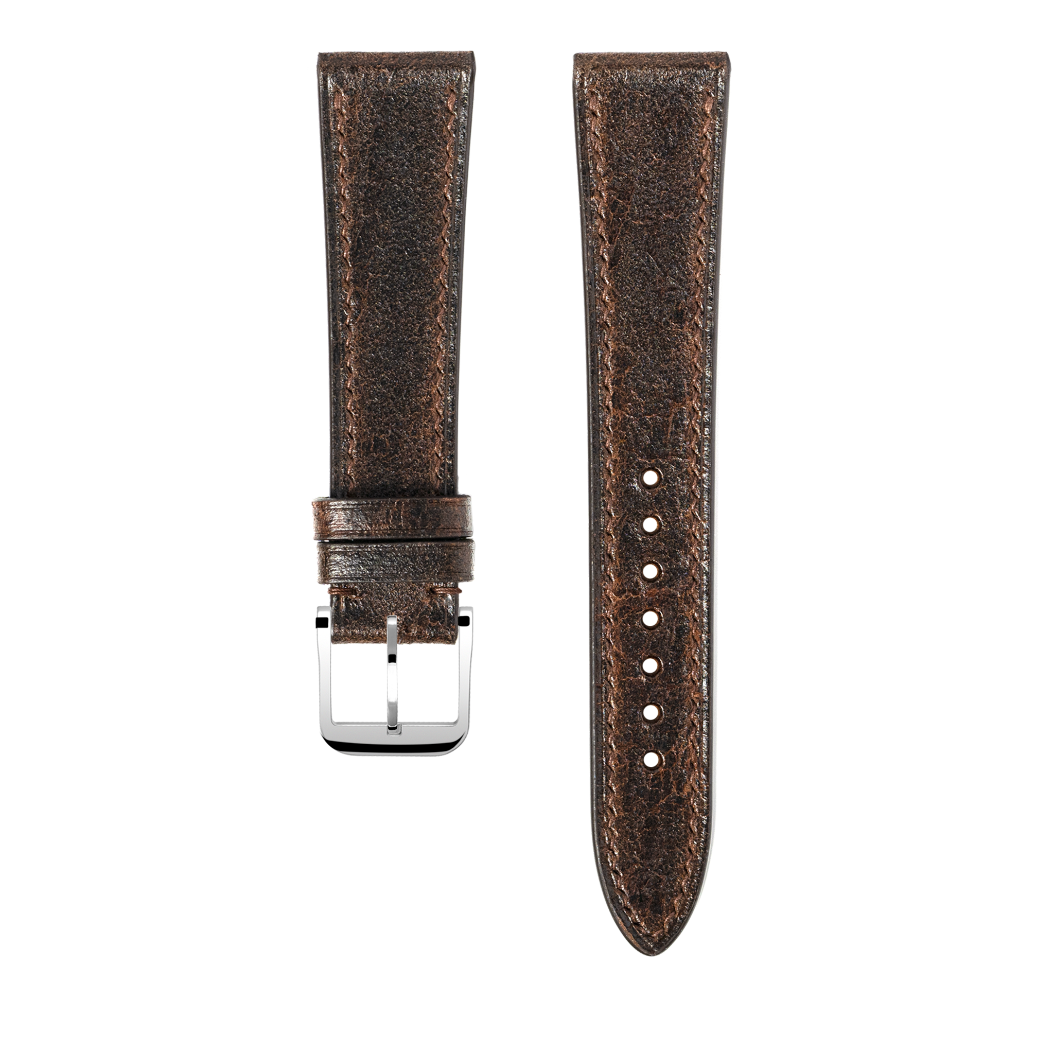 "Lagoon" Watch Strap in Crazy Cow // Snuff