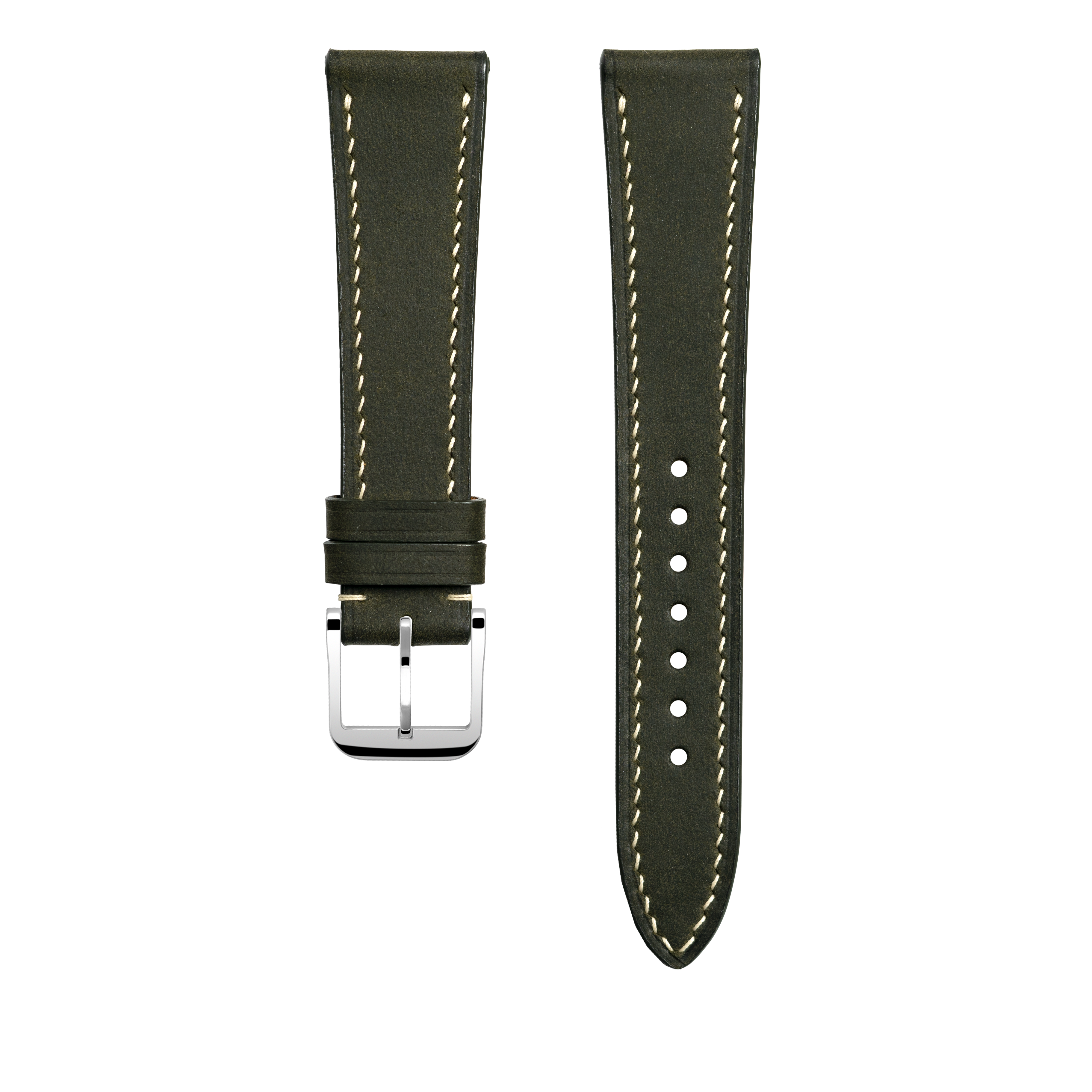 "Lagoon" Watch Strap in Chamois // Olive