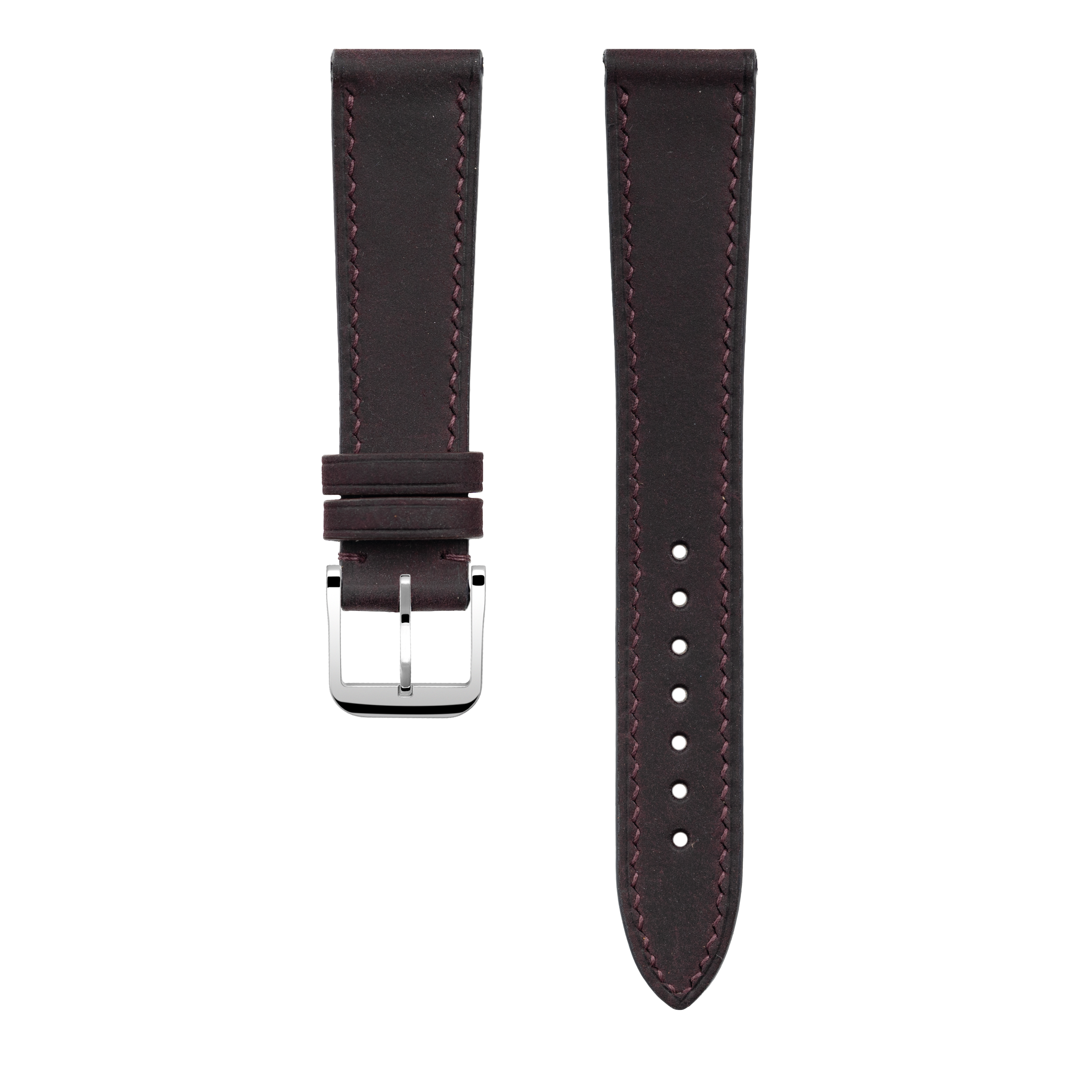 "Lagoon" Watch Strap in Chamois // Wine