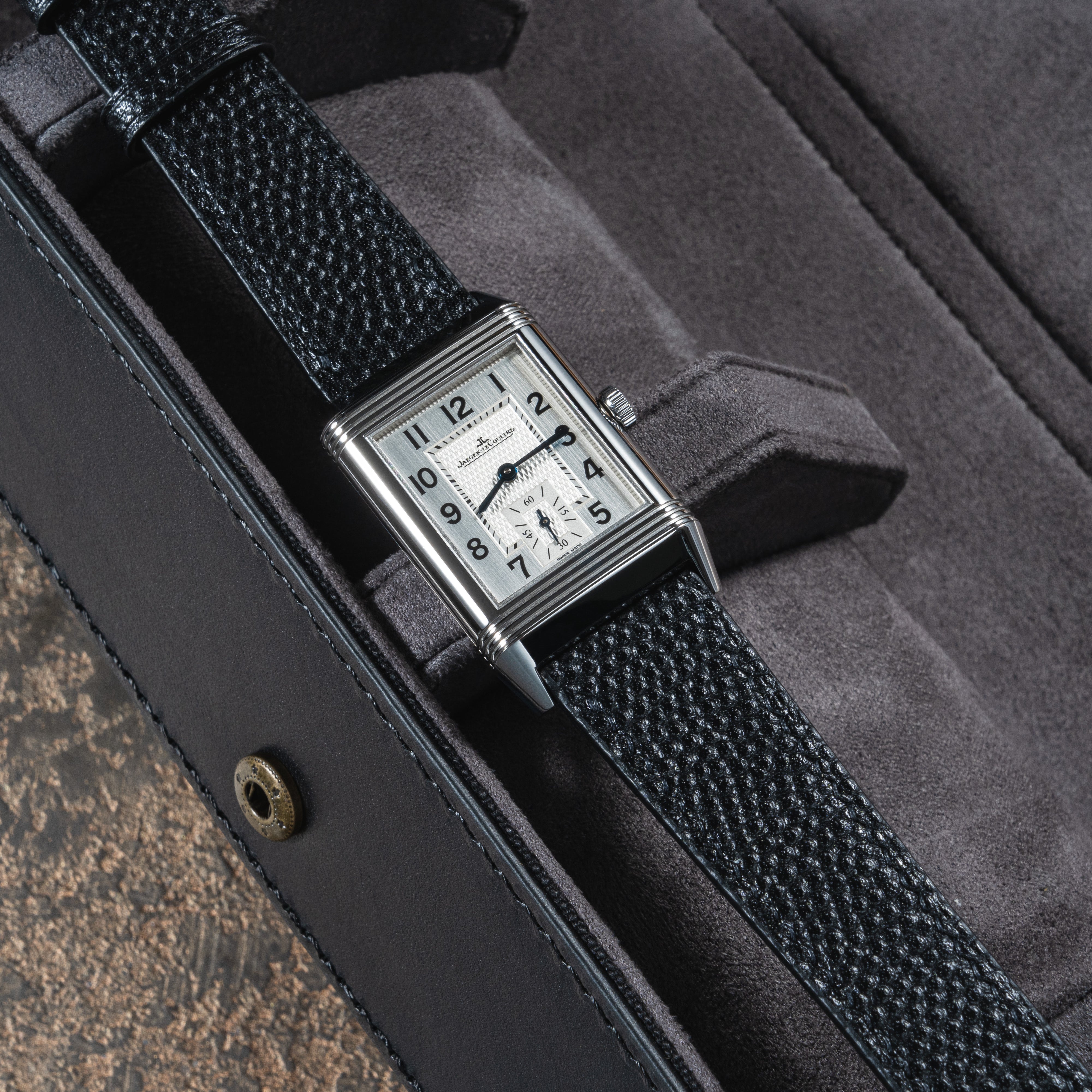 "Lagoon" Watch Strap in Caviar // Black