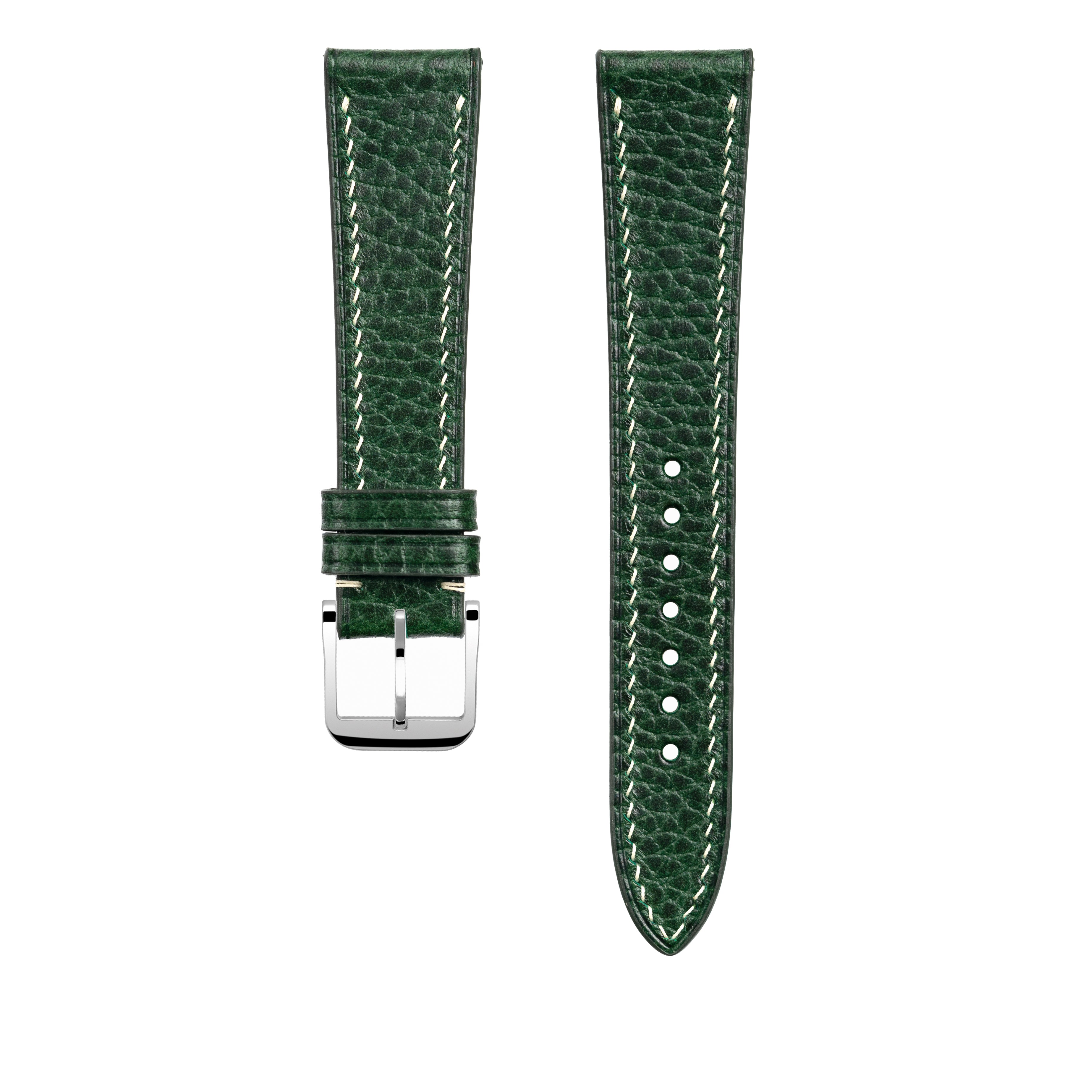 "Lagoon" Watch Strap in Dollaro // Forest Green