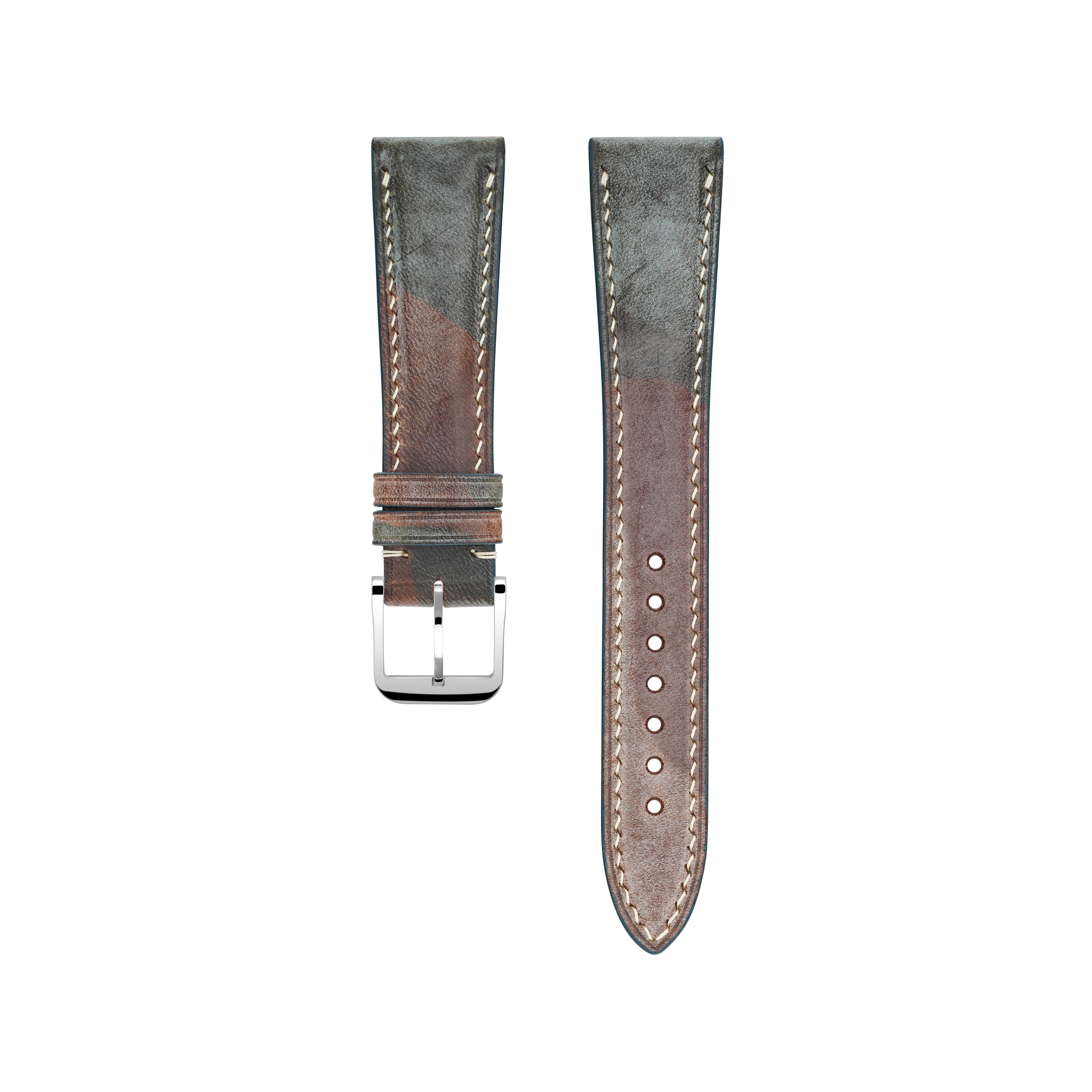 "Plateau" Watch Strap in Ghost Camo // Chocolate