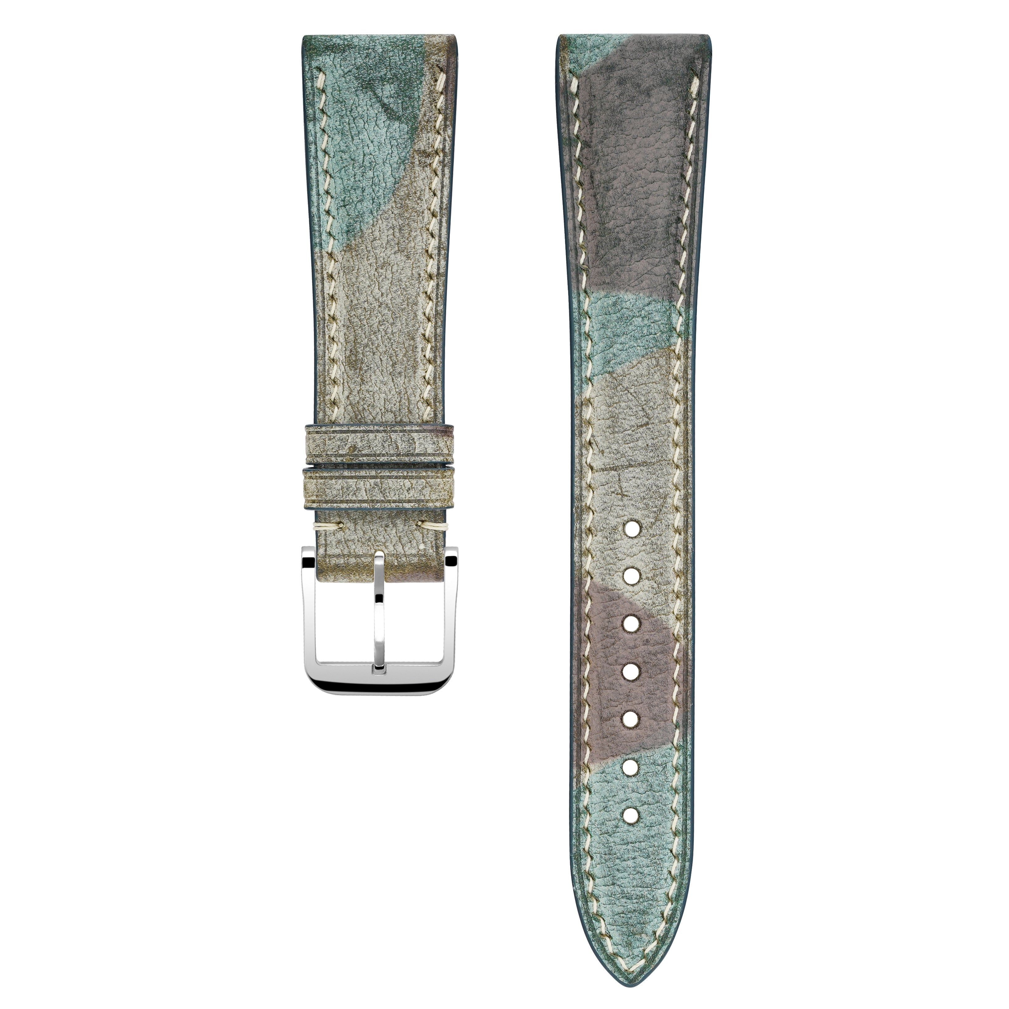 "Plateau" Watch Strap in Ghost Camo // Olive