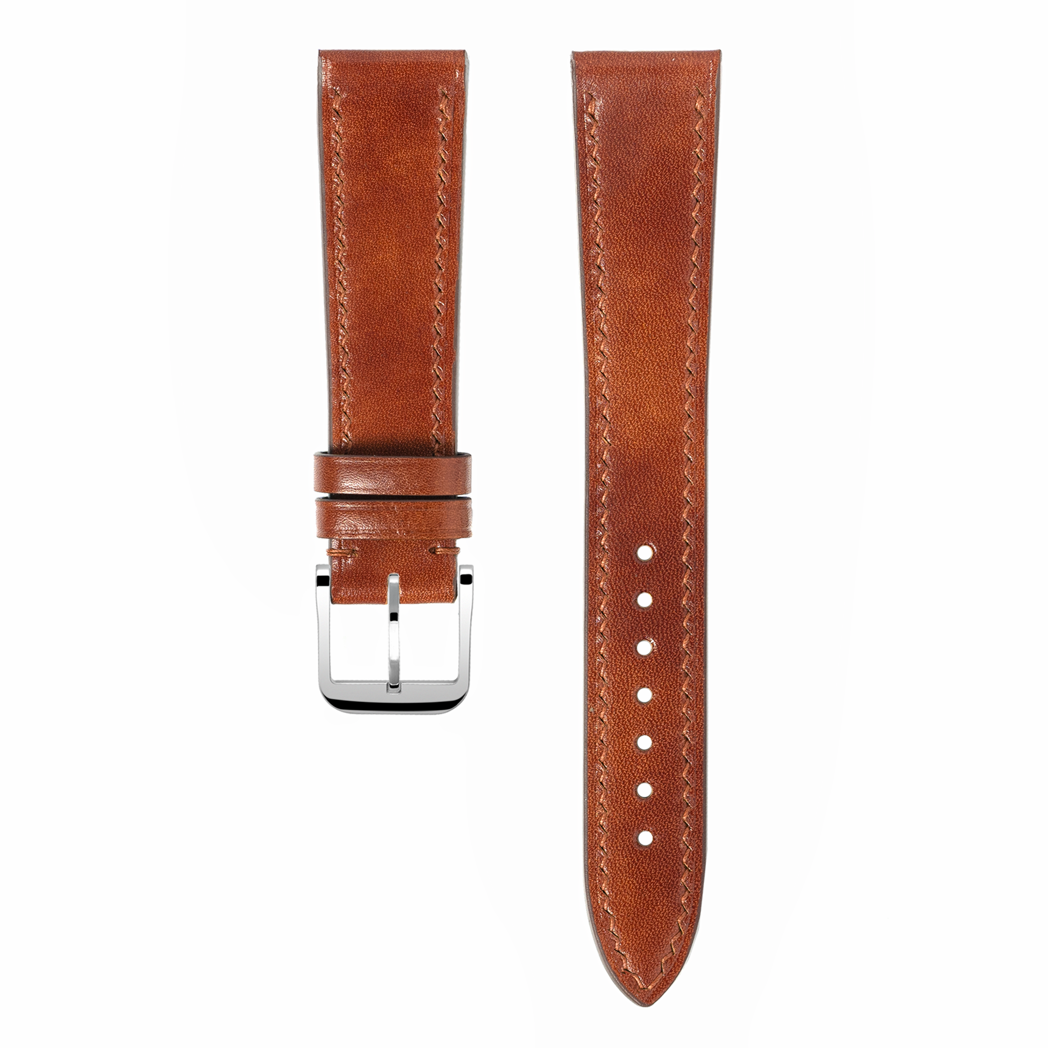 "Lagoon" Watch Strap in Museum Calf // Cognac