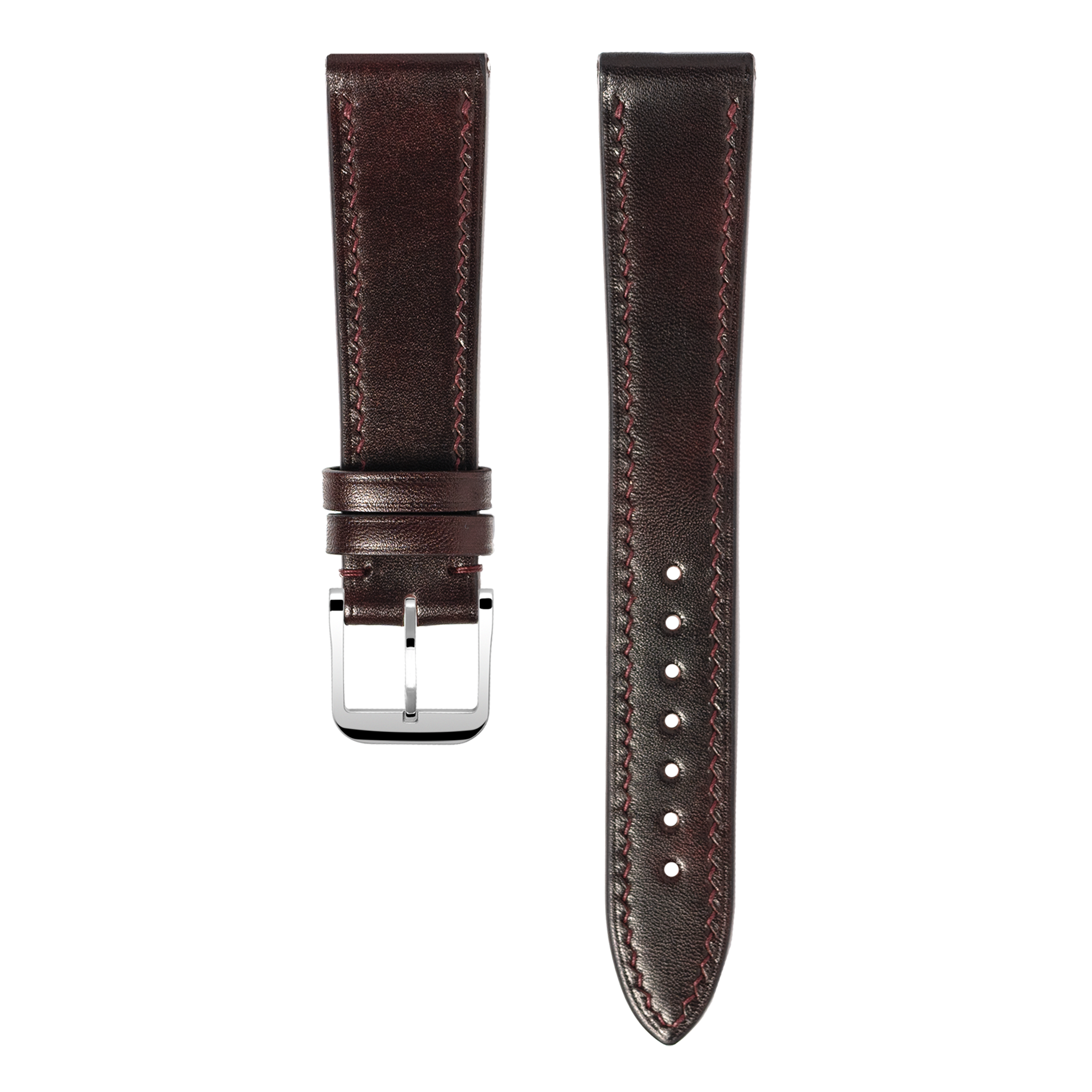"Lagoon" Watch Strap in Museum Calf // Oxblood