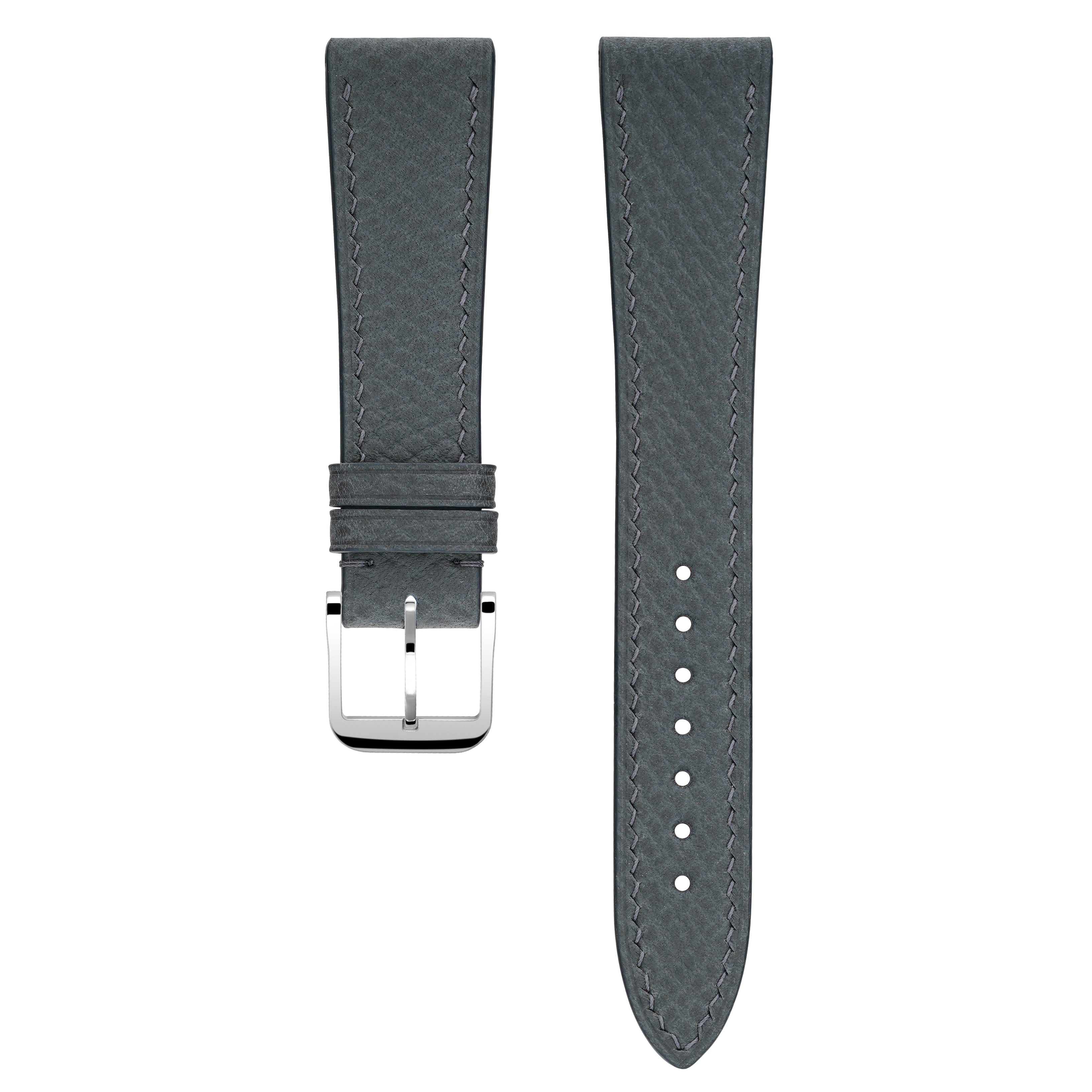 "Lagoon" Watch Strap in Pioneer Hatch Grain // Chicago Blue