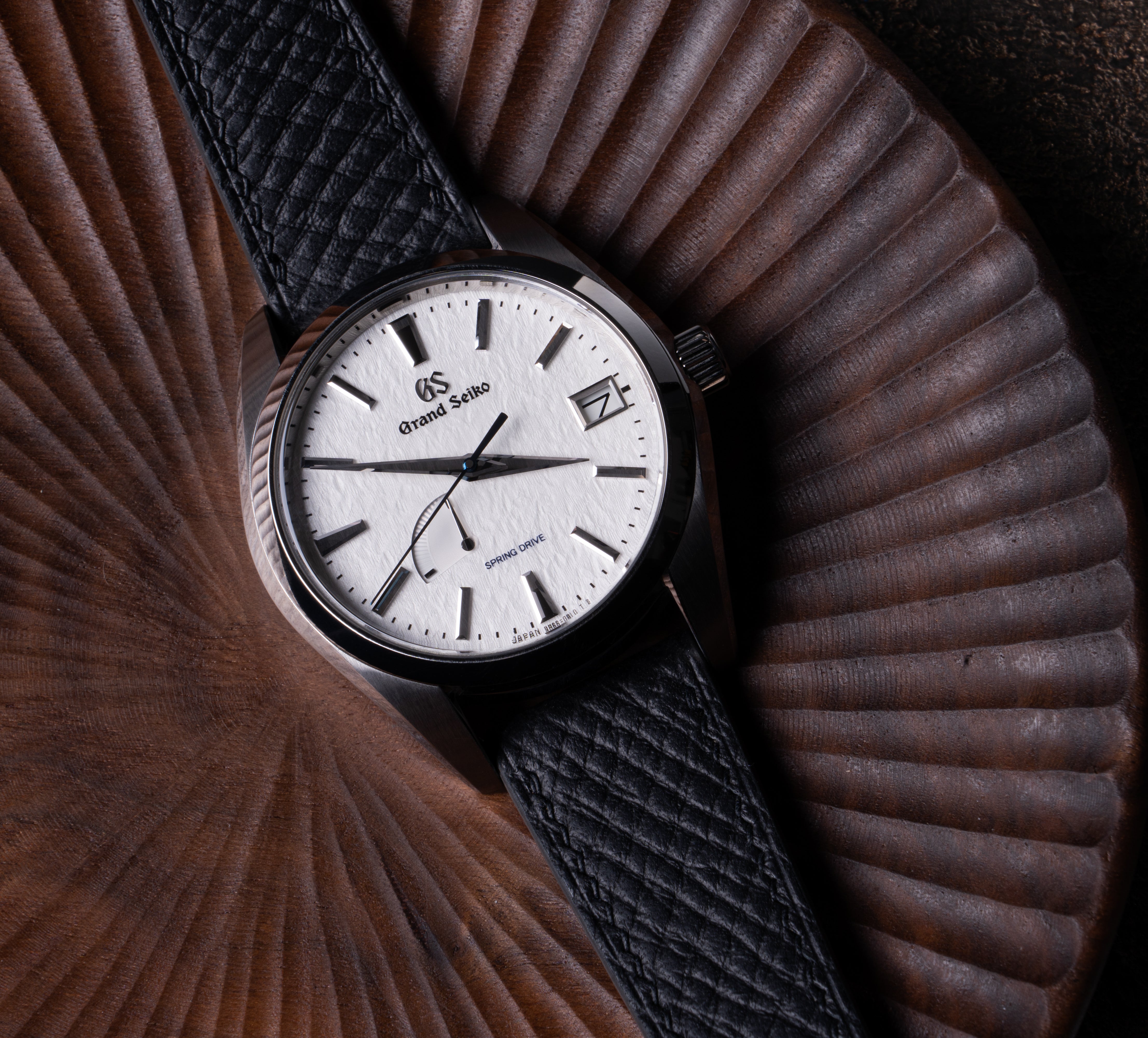 "Lagoon" Watch Strap in Pioneer Hatch Grain // Liquorice