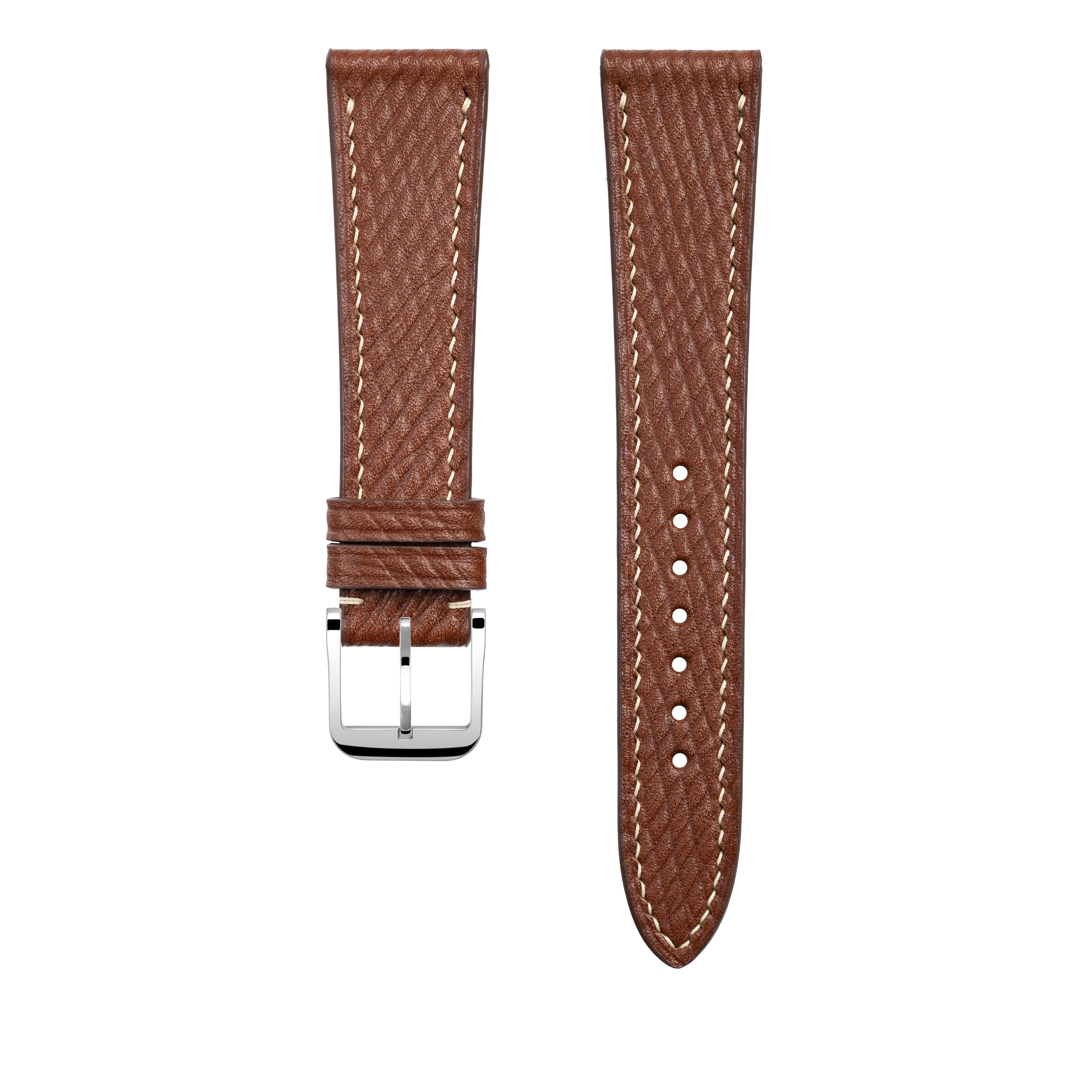 "Lagoon" Watch Strap in Russian Calf // Russian Brown