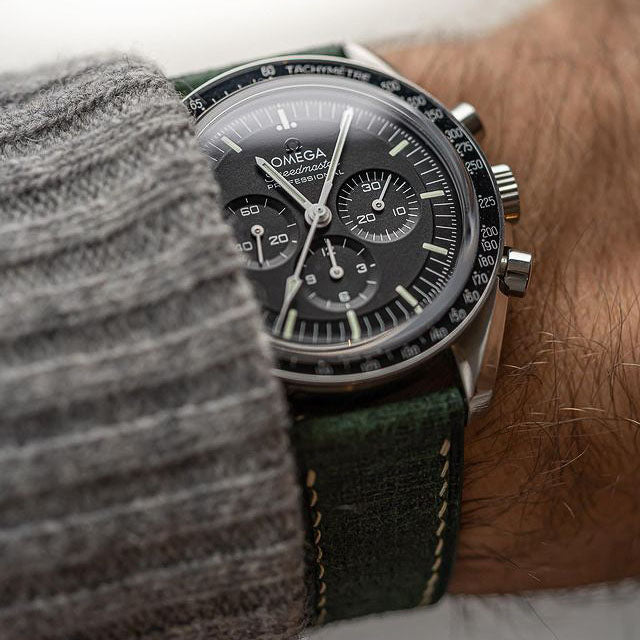 "Lagoon" Watch Strap in Babele // Hunter Green