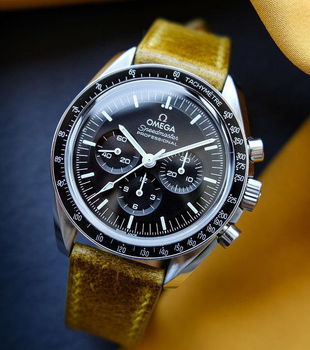 "Lagoon" Watch Strap in Crazy Cow // Ginger