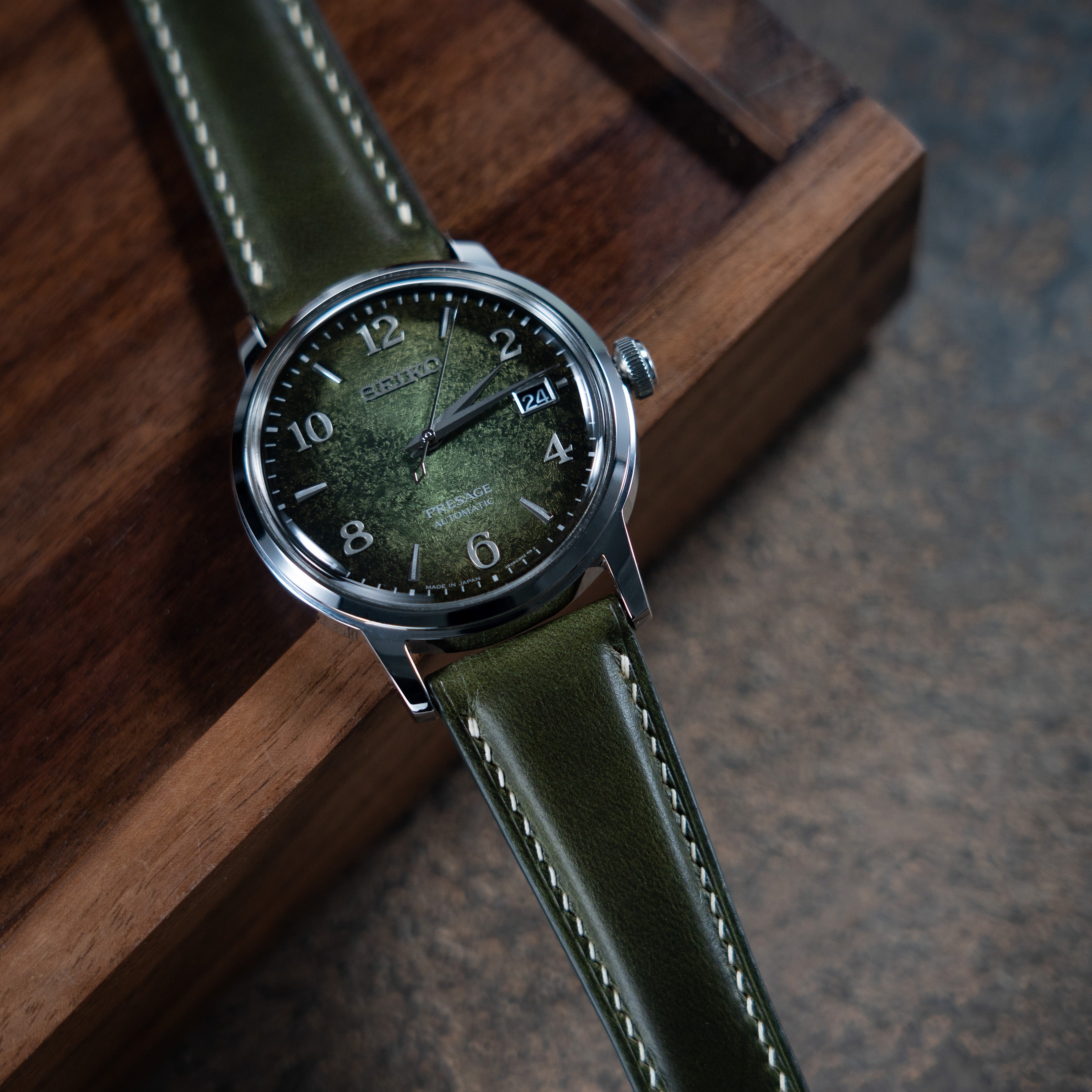 "Plateau" Watch Strap in Chromexcel // Pasture Green