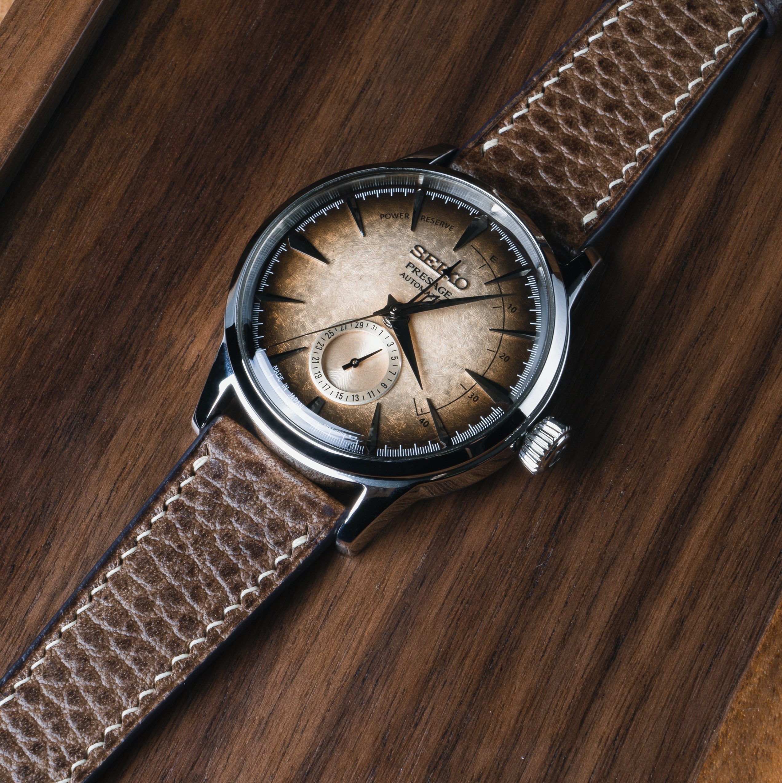 "Lagoon" Watch Strap in Dollaro // Taupe