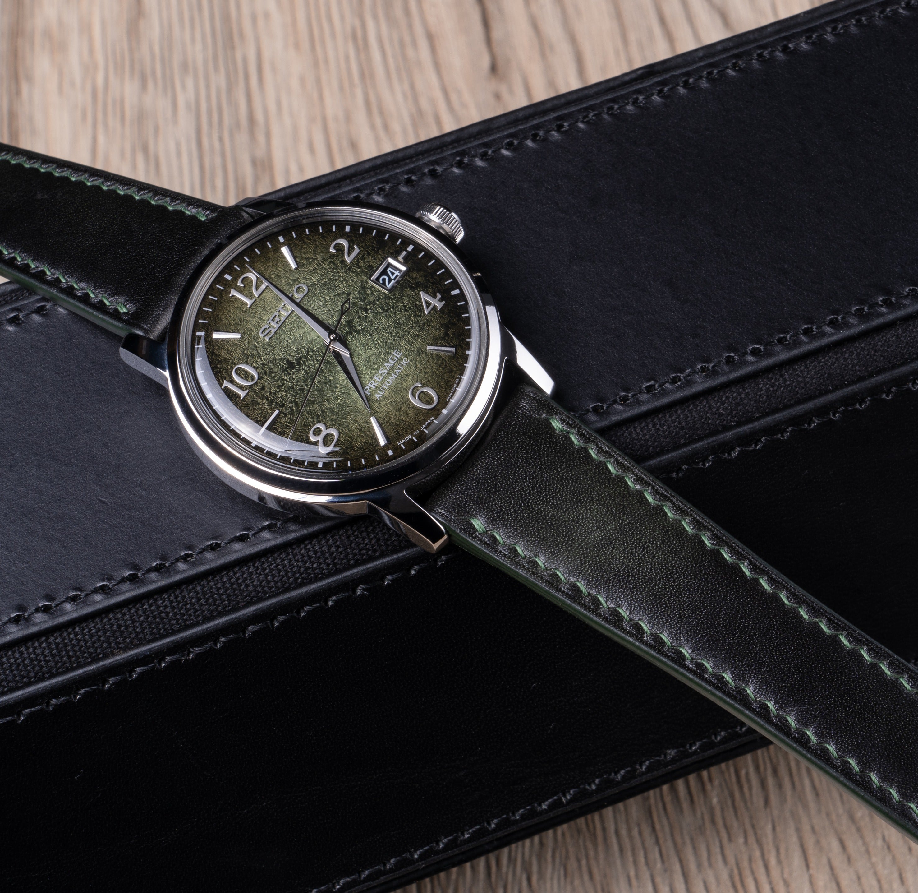 "Lagoon" Watch Strap in Museum Calf // Alloro