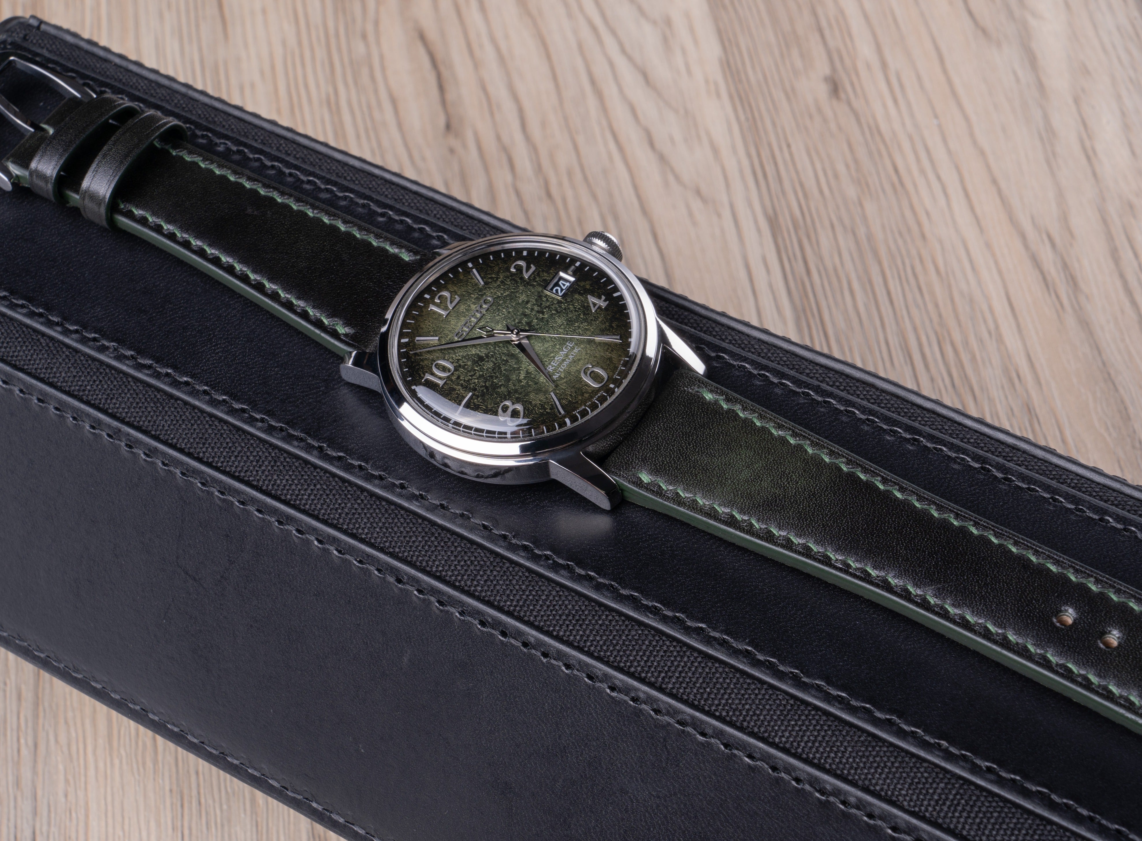 "Lagoon" Watch Strap in Museum Calf // Alloro