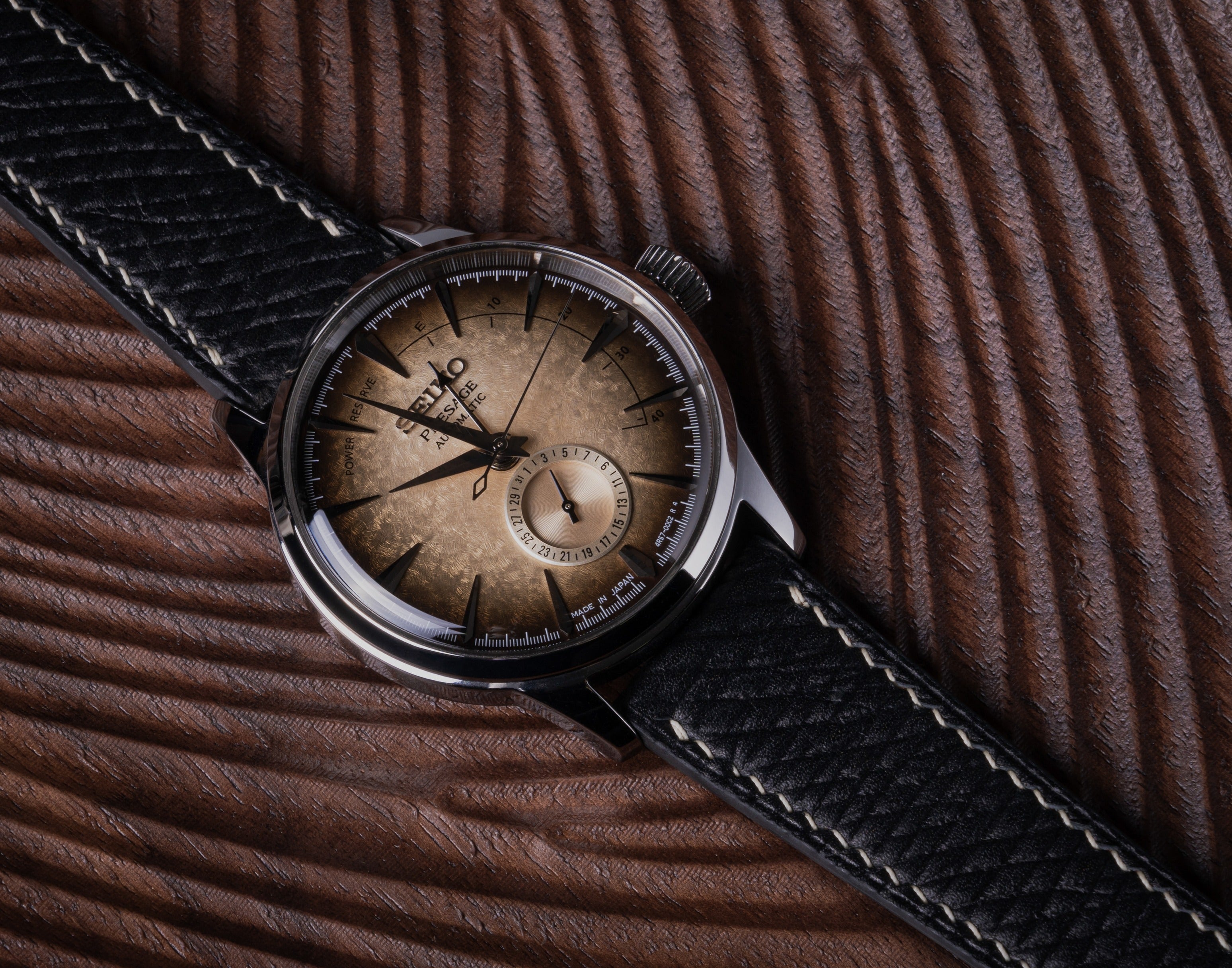 "Lagoon" Watch Strap in Russian Calf // Black